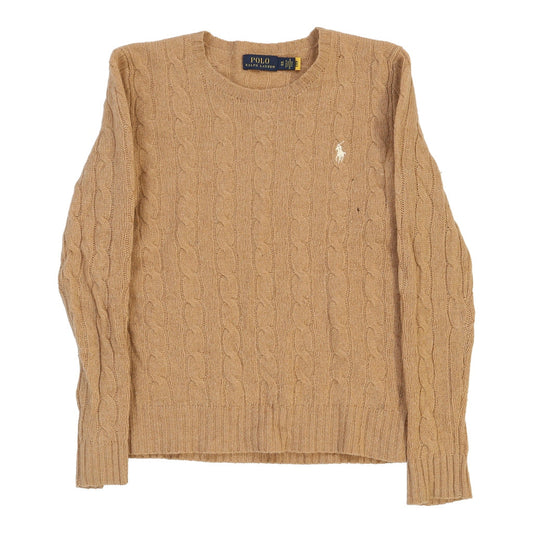 Vintage Ralph Lauren Jumper - XS Beige Wool Blend
