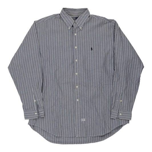 Vintage Ralph Lauren Striped Shirt - XL Blue Cotton