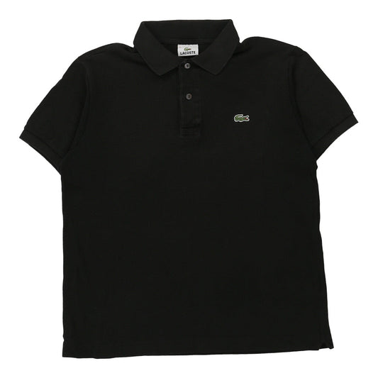 Vintage Lacoste Polo Shirt - Medium Black Cotton