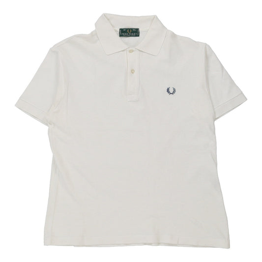 Vintage Fred Perry Polo Shirt - Large White Cotton