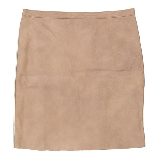 Fendissime Mini Skirt - 29W UK 10 Brown Leather