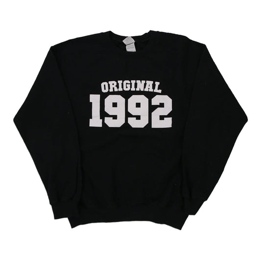 Vintage black Gildan Sweatshirt - mens medium