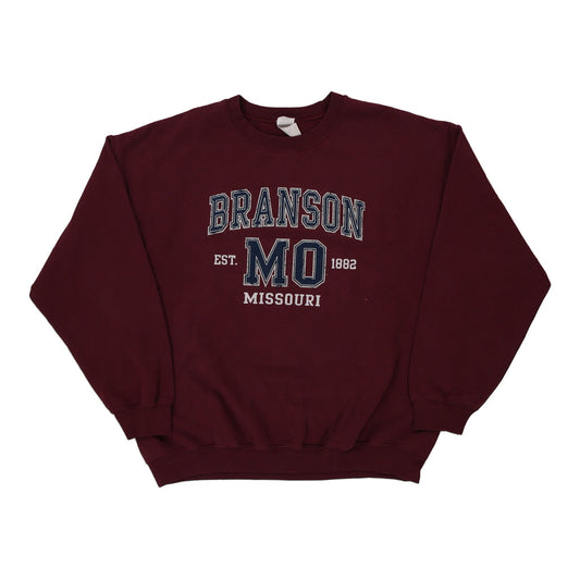 Vintage burgundy Branson, MO Gildan Sweatshirt - mens x-large