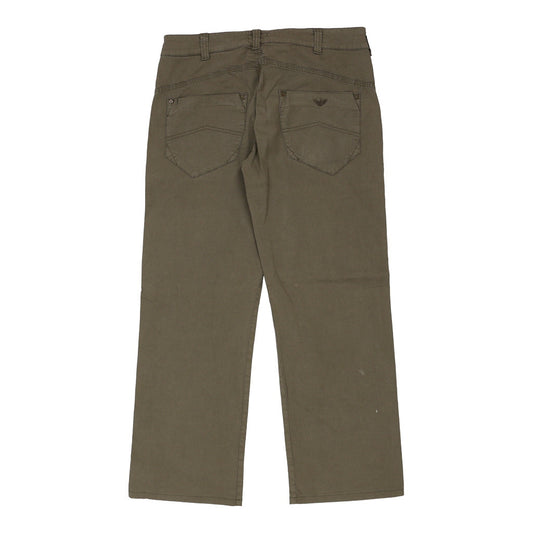 Vintage khaki Armani Jeans Trousers - mens 34" waist