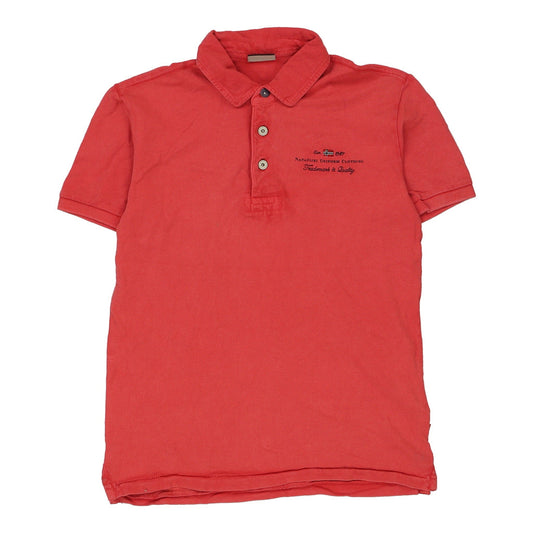 Vintage red Napapijri Polo Shirt - mens small
