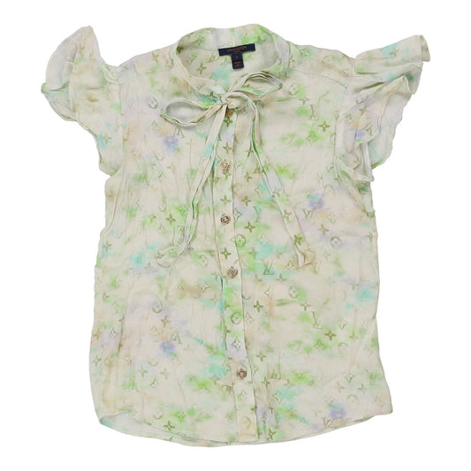 Vintage Louis Vuitton Blouse - Small Multicoloured Silk Blend