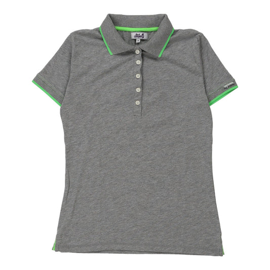 Vintage Best Company Polo Shirt - Medium Grey Cotton