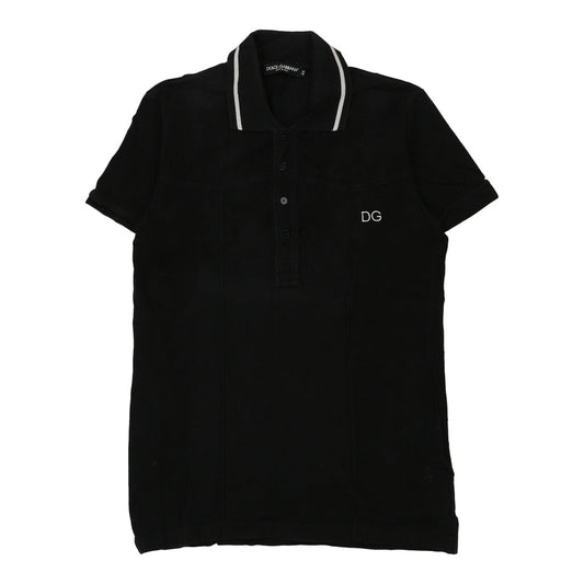 Vintage Dolce & Gabbana Polo Shirt - Small Black Cotton
