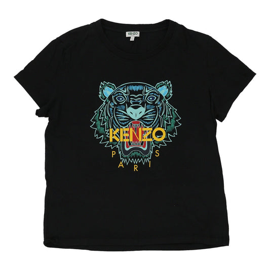 Vintage Kenzo Graphic T-Shirt - Large Black Cotton