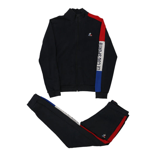 Vintage navy Le Coq Sportif Full Tracksuit - mens large