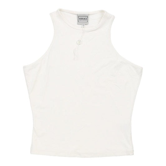 Vintage white Versace Top - womens medium