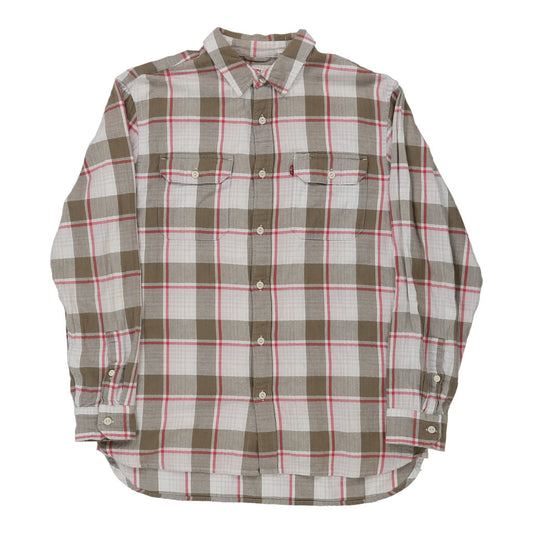 Vintage Levis Checked Shirt - Medium Brown Cotton