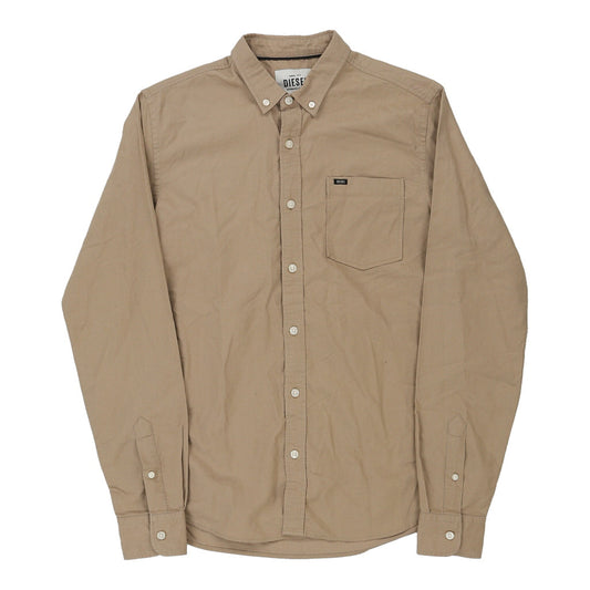Vintage Diesel Shirt - Small Beige Cotton