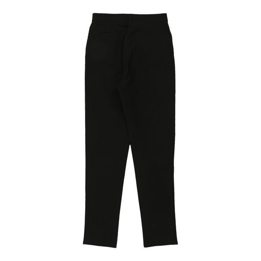 Vintage Benetton Trousers - 26W UK 8 Black Cotton