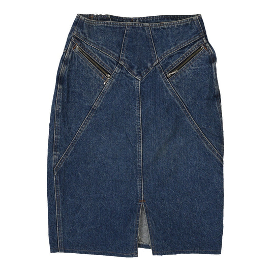 Vintage Jeans Falcon Denim Skirt - 27W UK 8 Blue Cotton