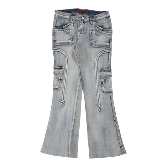 Vintage La Virtu Cargo Jeans - 30W UK 8 Light Wash Cotton