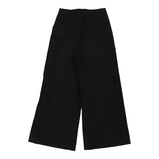 Vintage Twinset Trousers - 26W UK 8 Black Cotton
