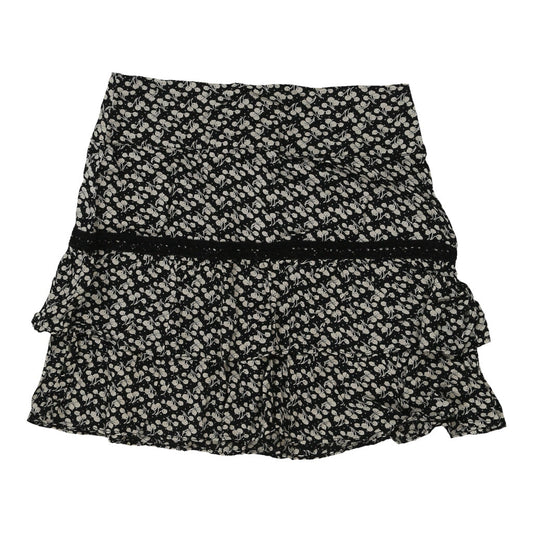 Vintage Camaieu Mini Mini Skirt - Medium Black & White Cotton