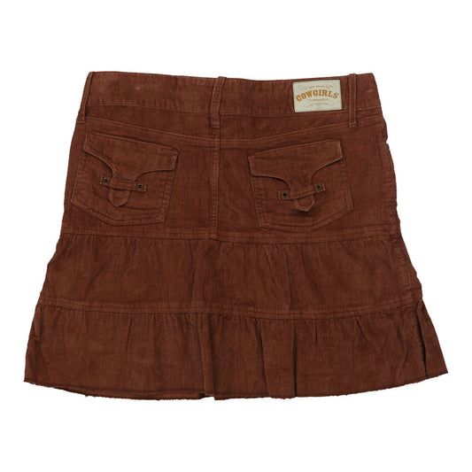 Vintage brown Terranova Cord Skirt - womens 34" waist