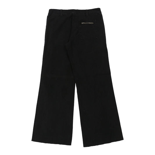 Vintage Unbranded Flared Jeans - 34W UK 12 Black Cotton