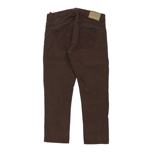 Vintage Harmont & Blaine Trousers - 30W UK 8 Brown Cotton