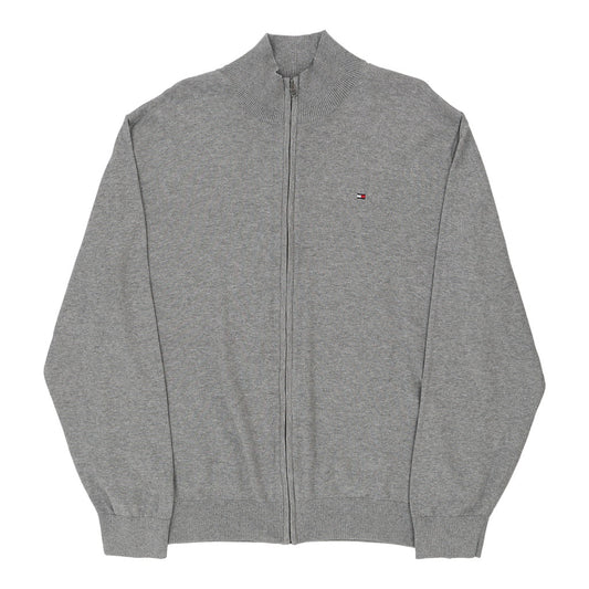 Vintage grey Tommy Hilfiger Zip Up - mens x-large