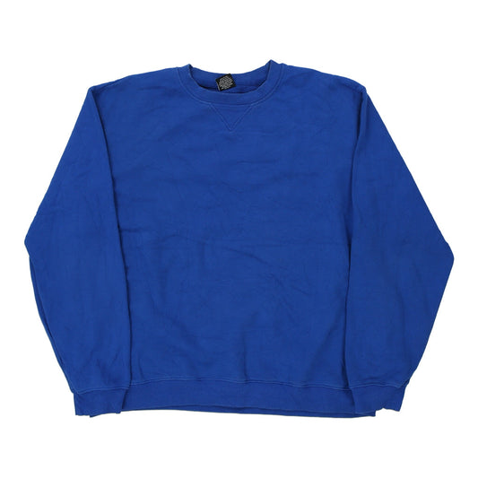 Vintage blue Blank Top Of The World Sweatshirt - mens x-large