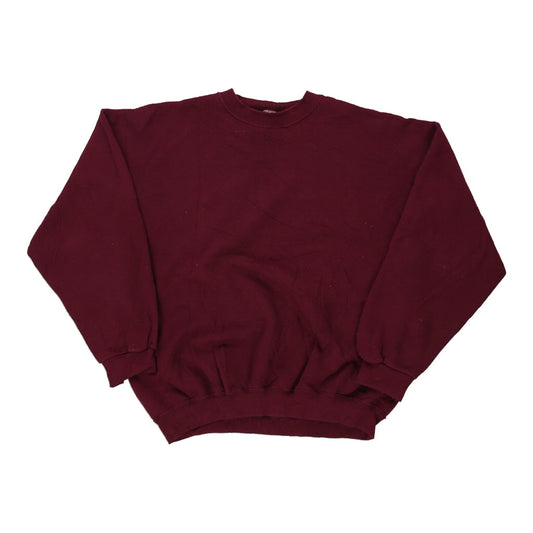 Vintage burgundy Blank Bike Sweatshirt - mens x-large
