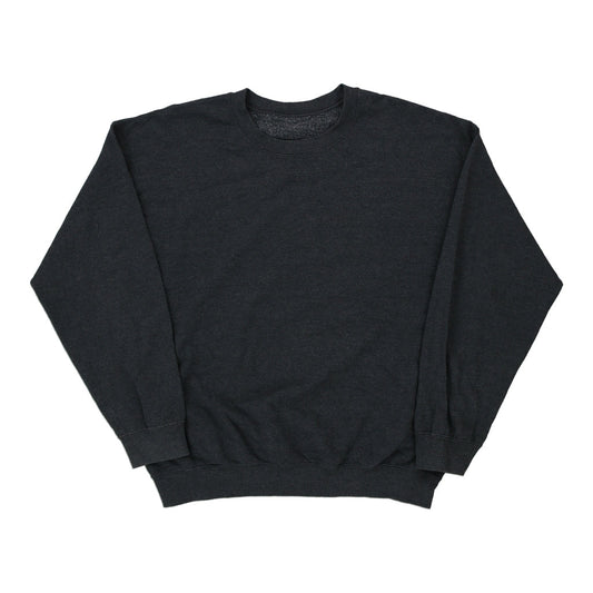 Vintage grey Blank Unbranded Sweatshirt - mens x-large