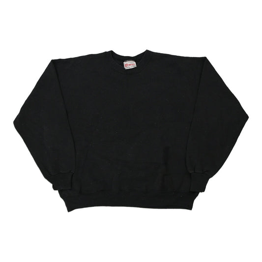 Vintage black Blank Hanes Sweatshirt - mens x-large