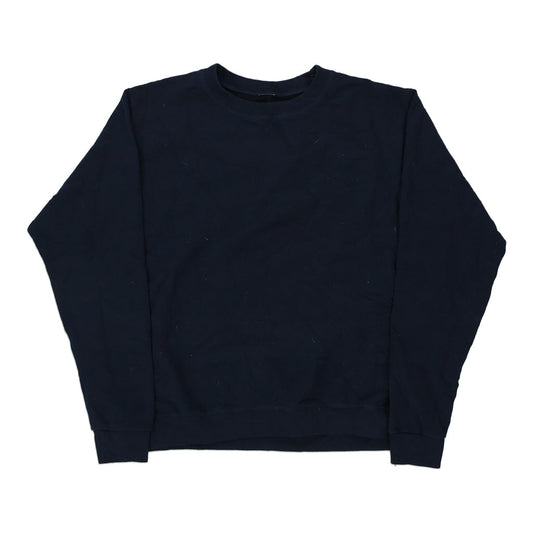 Vintage navy Blank Unbranded Sweatshirt - mens large
