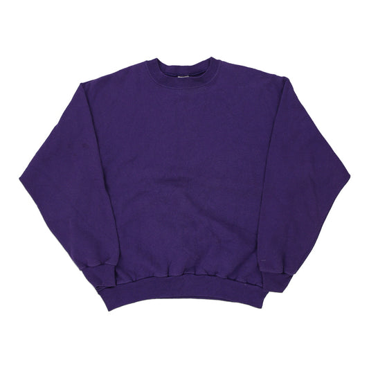 Vintage purple Made in USA Blank Unbranded Sweatshirt - mens x-large