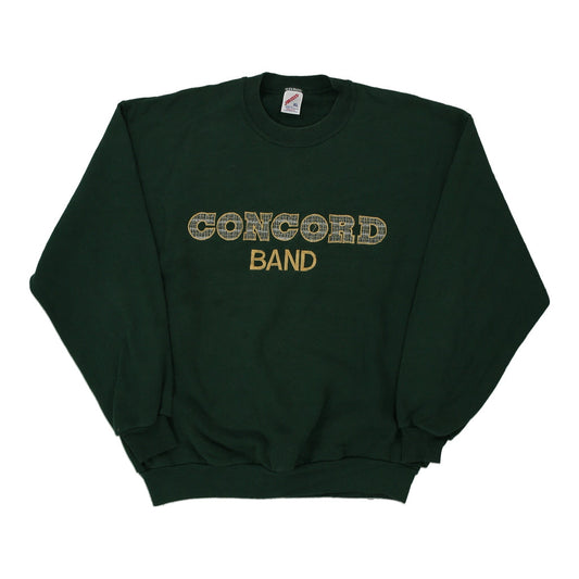 Vintage green Made in USA Concord Band Jerzees Sweatshirt - mens x-large