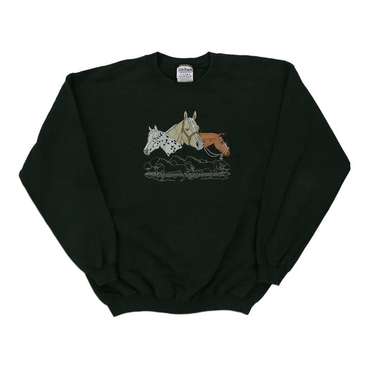 Vintage green Gildan Sweatshirt - womens medium