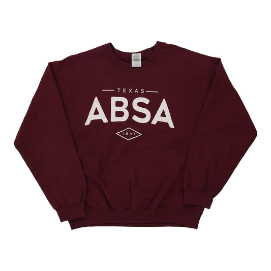 Vintage burgundy ABSA Texas Gildan Sweatshirt - mens large
