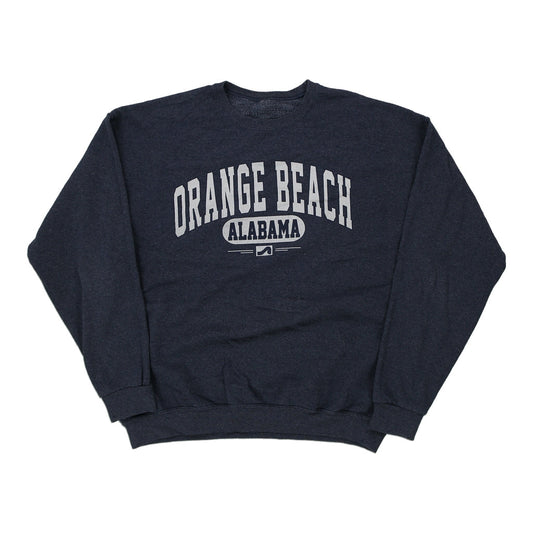 Vintage navy Orange Beach Alabama Unbranded Sweatshirt - mens x-large