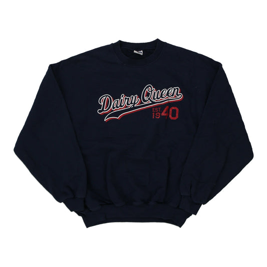 Vintage navy Dairy Queen Jerzees Sweatshirt - mens x-large