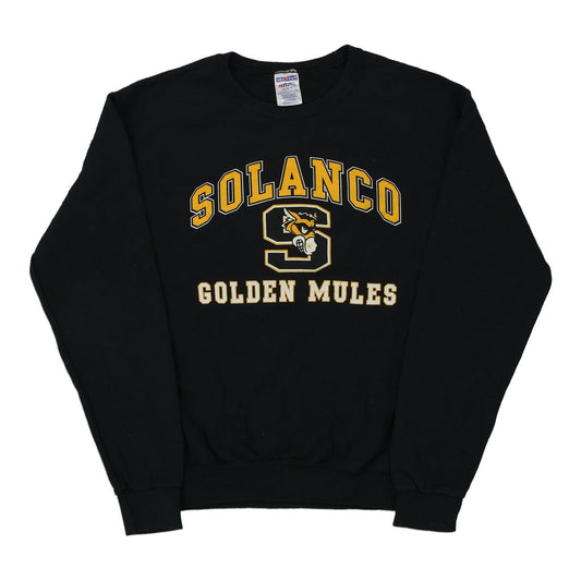 Vintage black Solanco Golden Mules Jerzees Sweatshirt - mens small