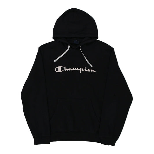 Vintage black Champion Hoodie - mens x-large