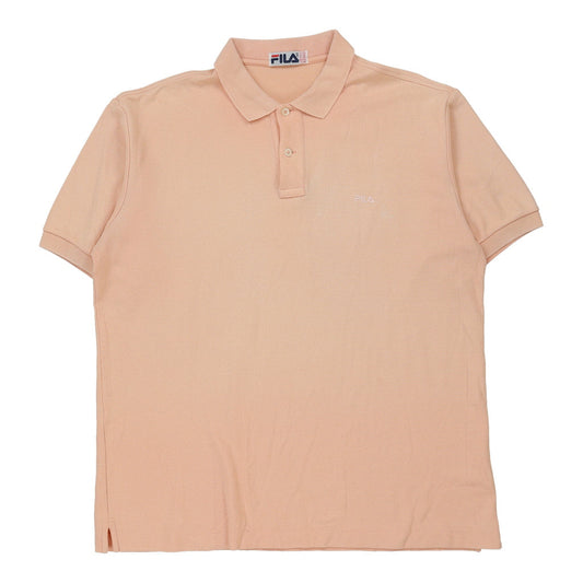 Vintage Fila Polo Shirt - XL Orange Cotton