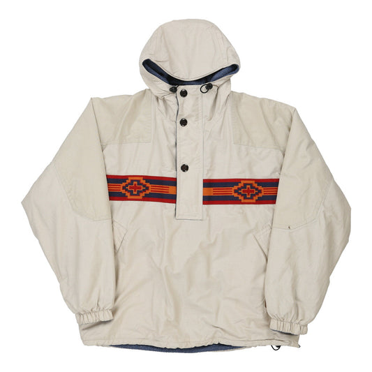 Vintage Polartec Windbreaker - Large White Polyester