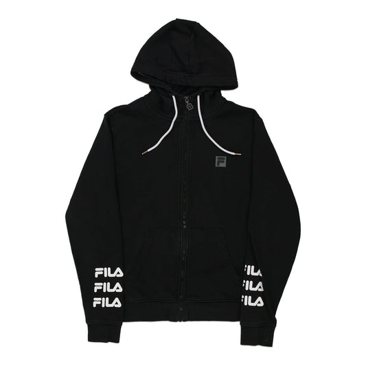 Vintage black Fila Hoodie - womens x-small