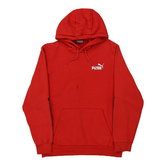 Vintage Puma Hoodie - Medium Red Cotton