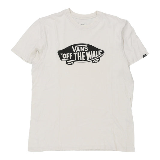 Vintage Vans Spellout T-Shirt - Large White Cotton
