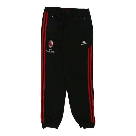 Vintage AC Milan Age 11-12 Adidas Football Tracksuit - Medium Black Polyester