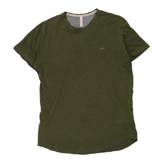 Vintage Sun 68 T-Shirt - Small Khaki Cotton