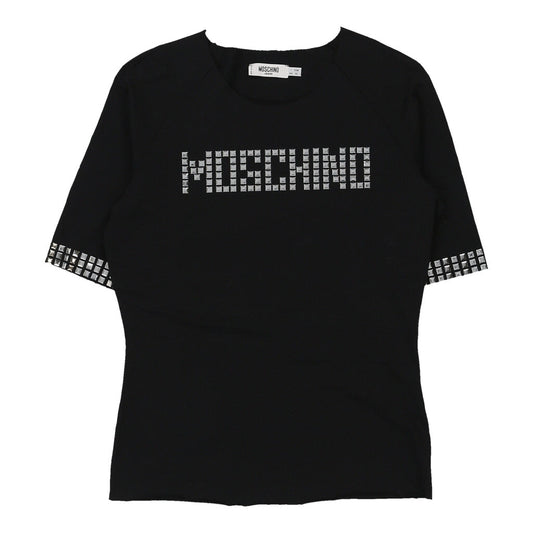 Vintage black Moschino T-Shirt - womens medium