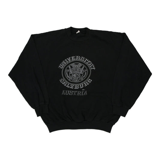 Vintage black University Salzburg Mountain Sweatshirt - mens x-large