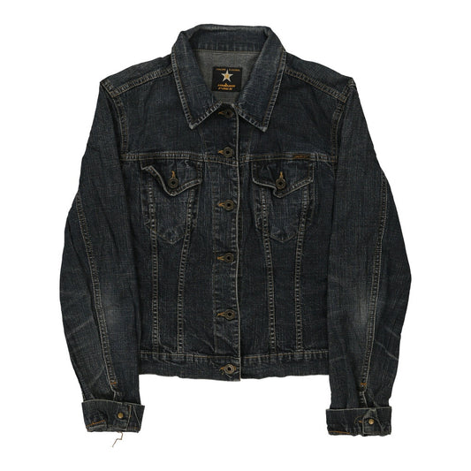 Vintage Indian Rags Denim Jacket - Medium Dark Wash Cotton