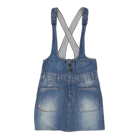 Vintage Diesel Short Dungarees - XS Blue Cotton